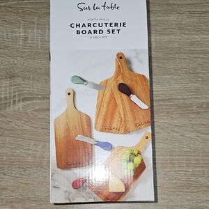 Set of 4 Individual Charcuterie Trays with Spreaders